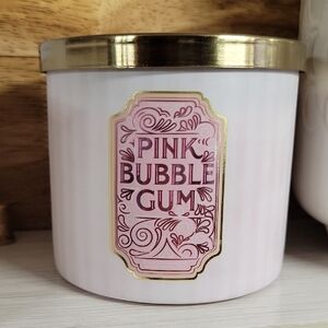 Pink Bubble Gum 3-Wick Soy Candle